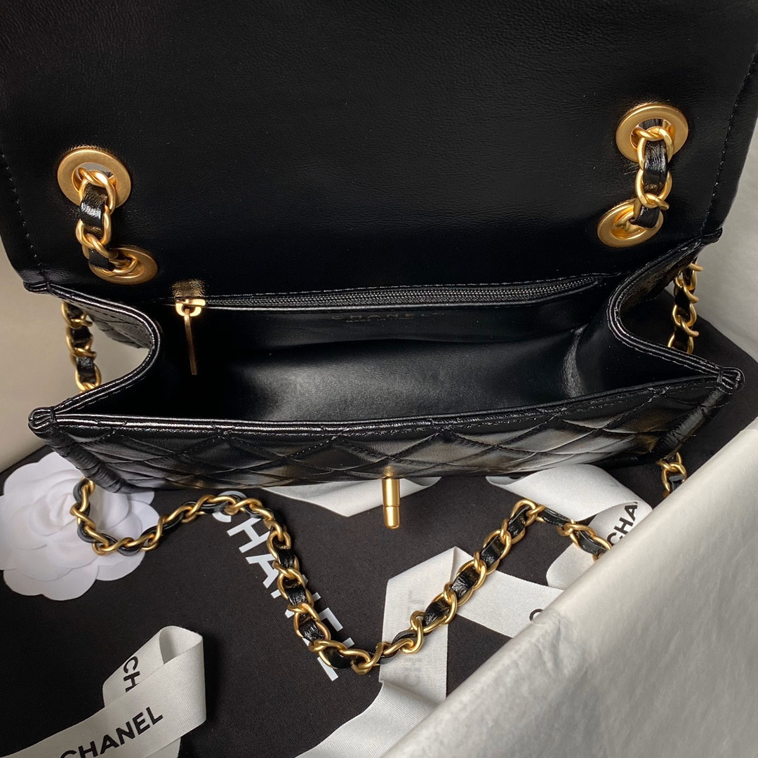 Chanel Flap Handbag 22.5×7×14.5cm