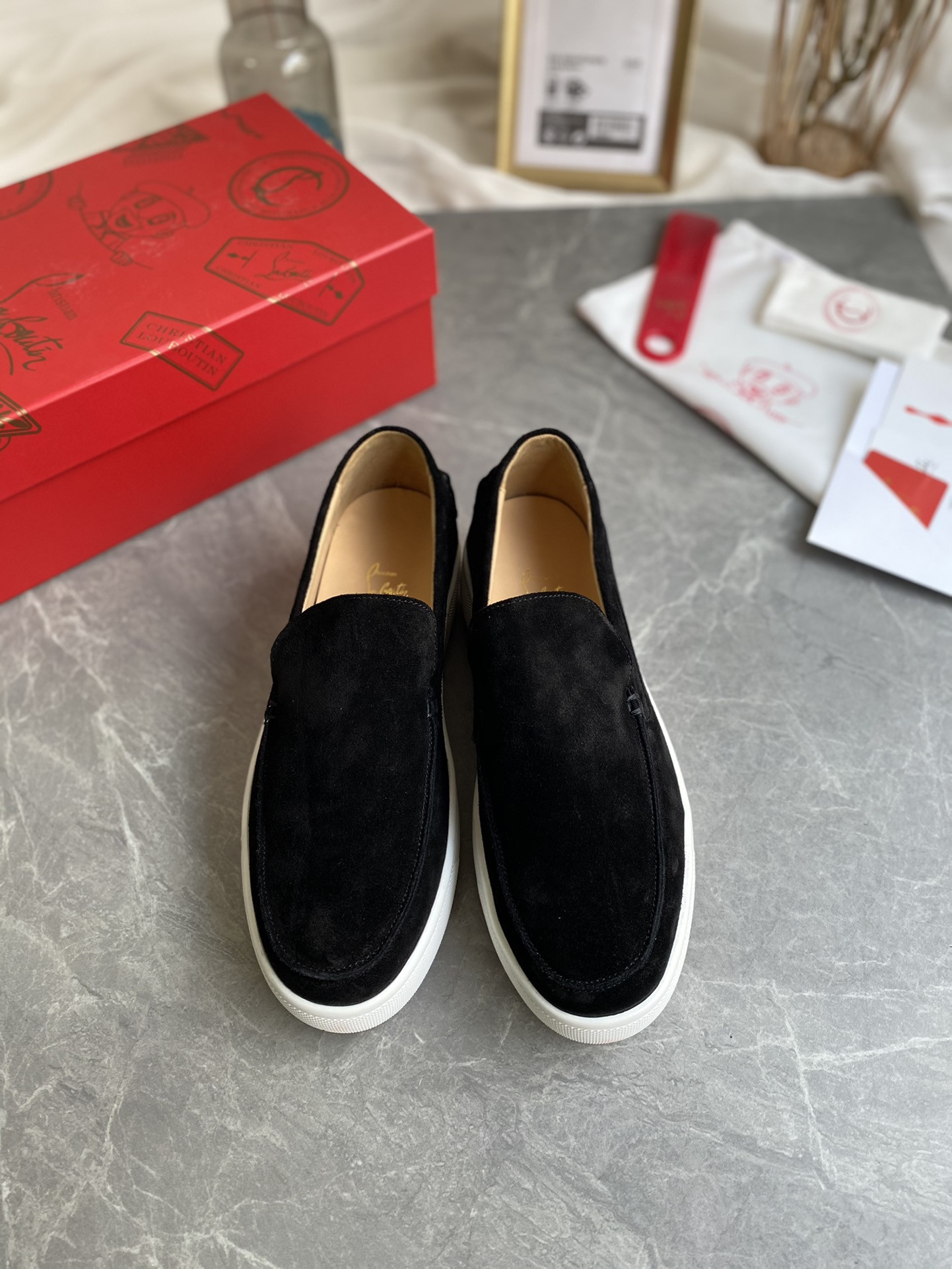 UA Christian Louboutin thick-soled loafers
