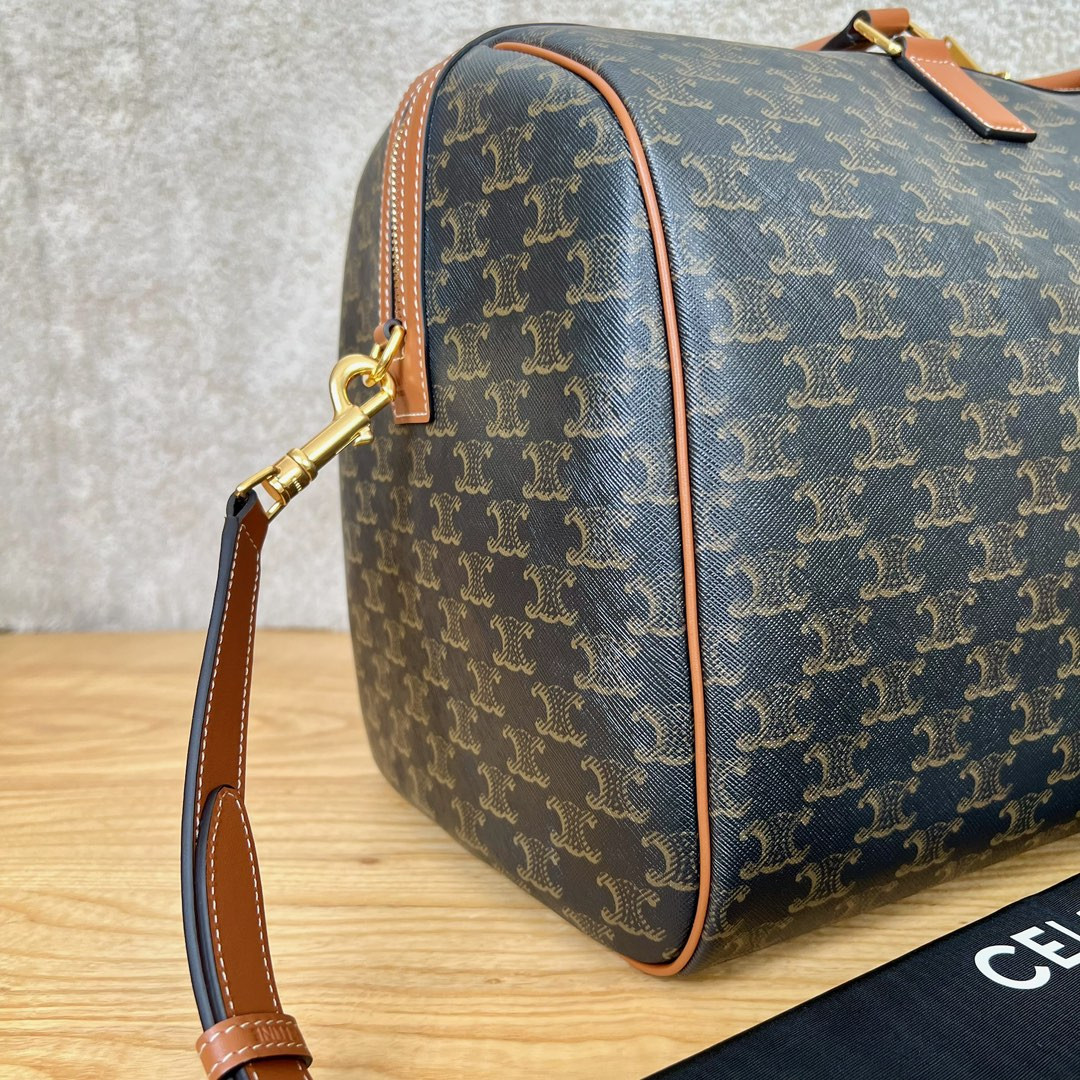 Celine Large Travel Bag IN Triomphe Canvas with Celine Print 50x27x23cm