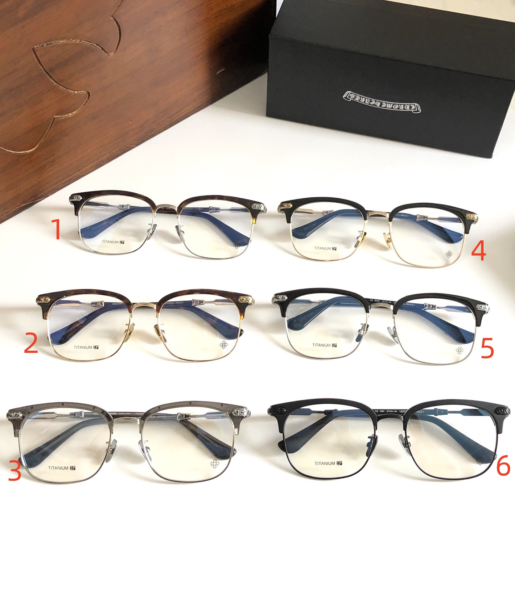 Ch*0me He**ts glasses vertical smile i 57-19-148