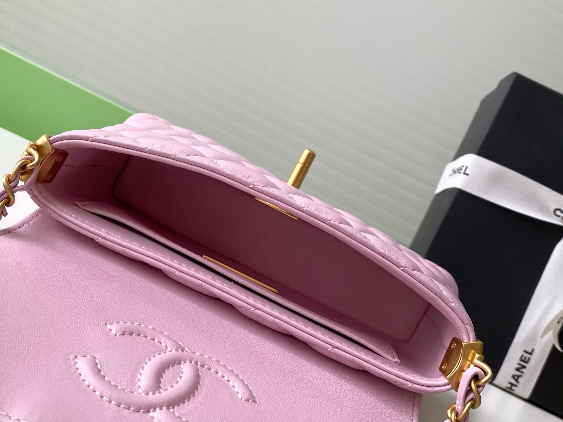 Chanel Small Top Handle Flap Bag AS5355 11.5 x 22 x 6cm