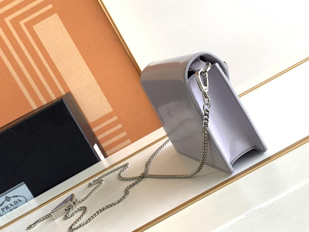 Prada Brushed Leather Shoulder Bag 17x 9.5x3.5cm