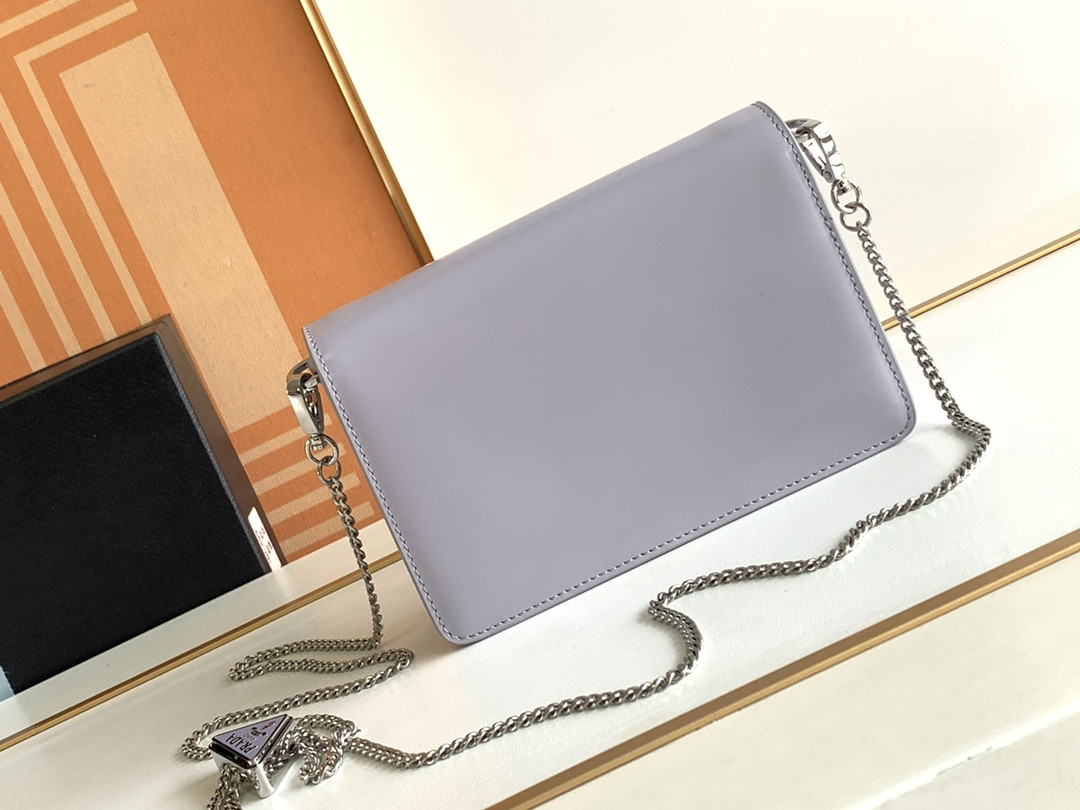 Prada Brushed Leather Shoulder Bag 17x 9.5x3.5cm