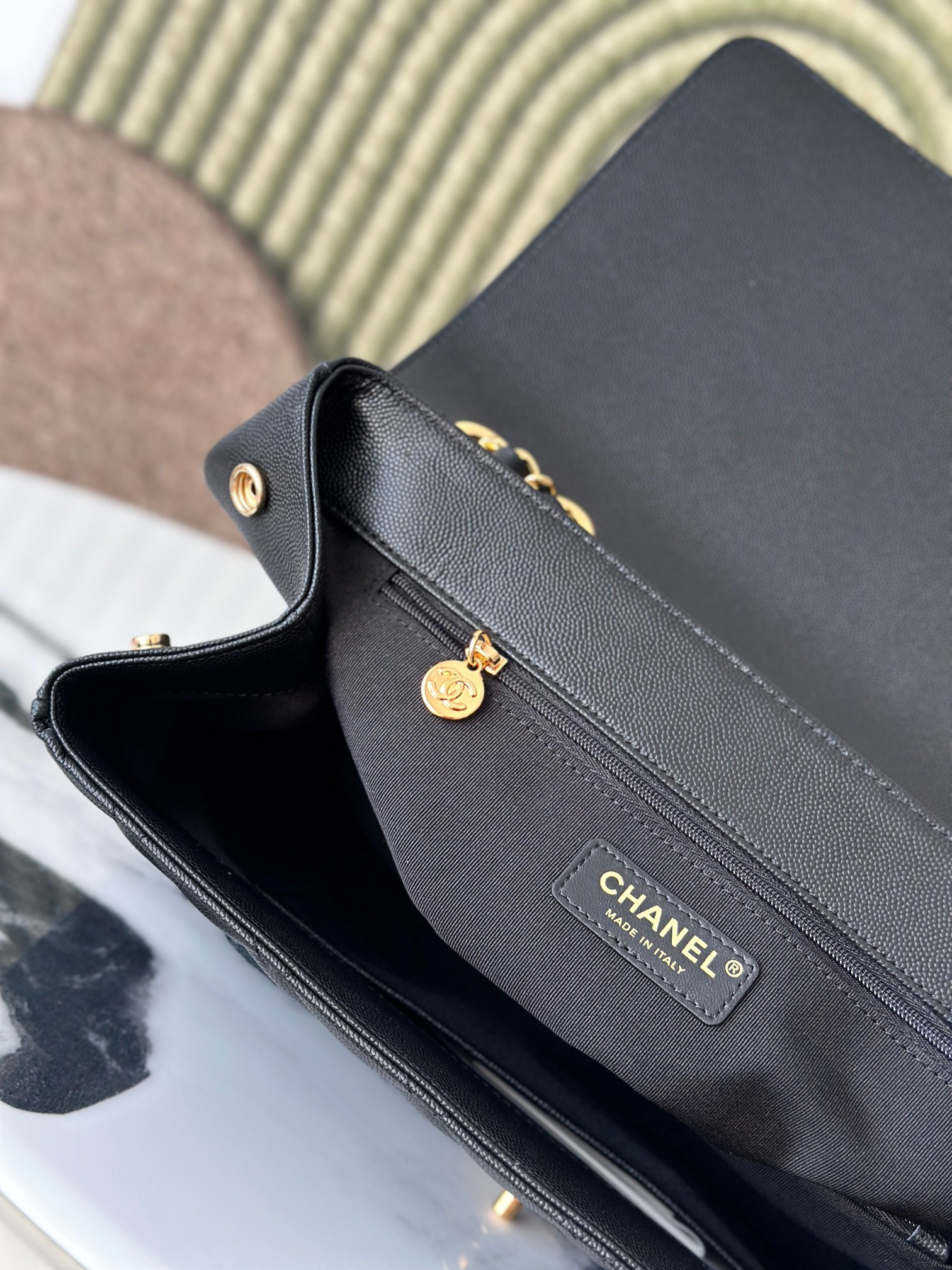 Chanel shoulder chain bag  33x11x23cm