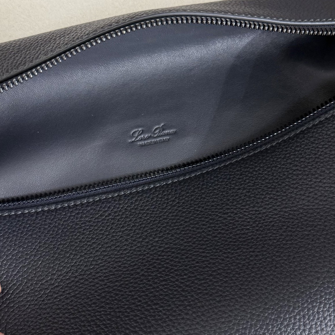 Loro Piana Extra pouch L29 Deep Royal Blue 29x18x5cm