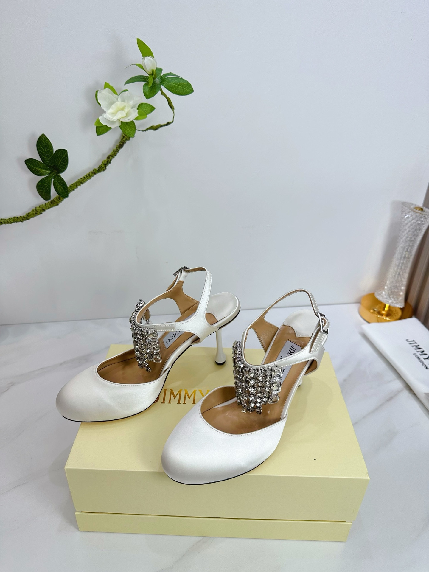 UA Jimmy Choo Verity Glitter Slingbacks 8.5cm