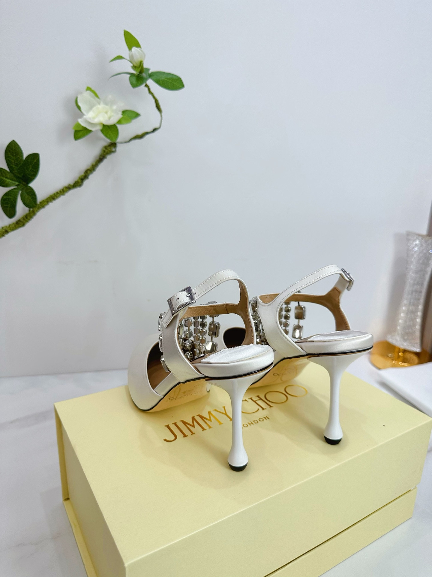 UA Jimmy Choo Verity Glitter Slingbacks 8.5cm