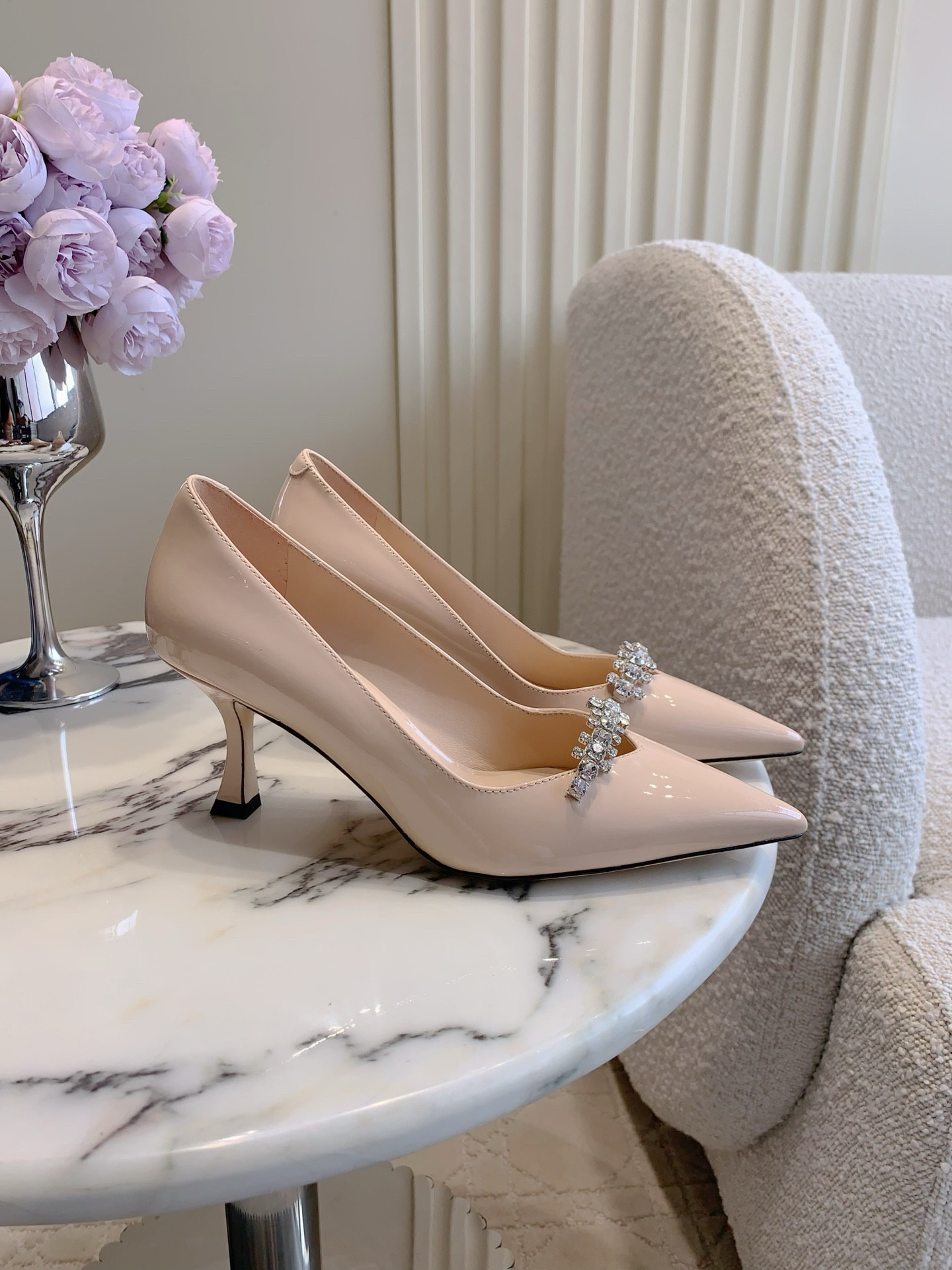 UA Jimmy Choo Belinda Crystal-embellished Pumps 7.5cm